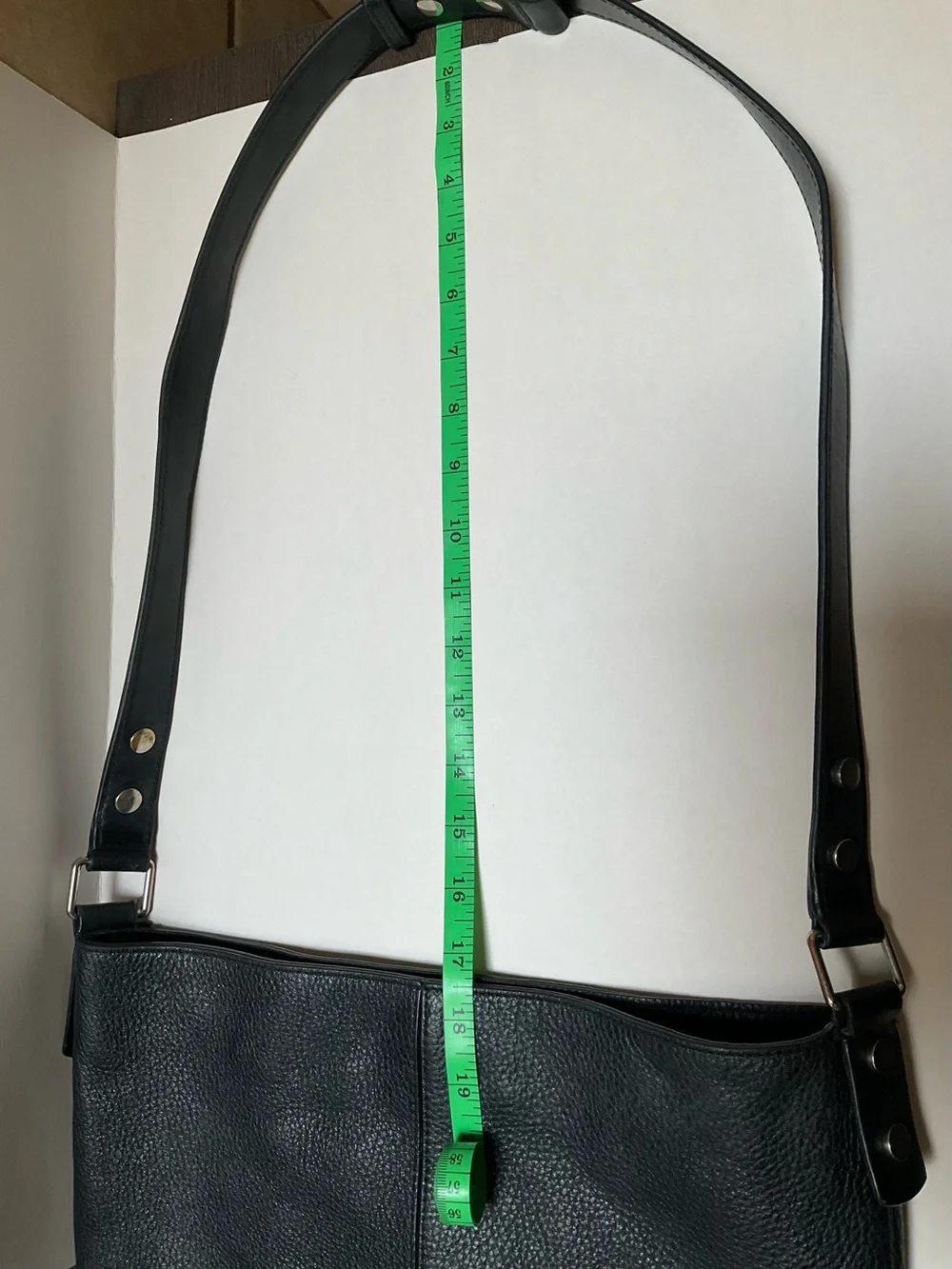Treasure & Bond Black Leather Crossbody Hobo Slouchy Tote EMO Bag Chain charms